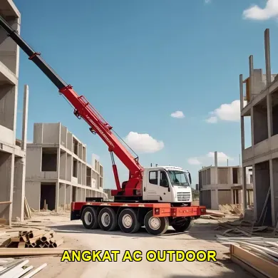 Solusi Angkat AC Outdoor dan Genset Pakai Crane Mini di Permukiman